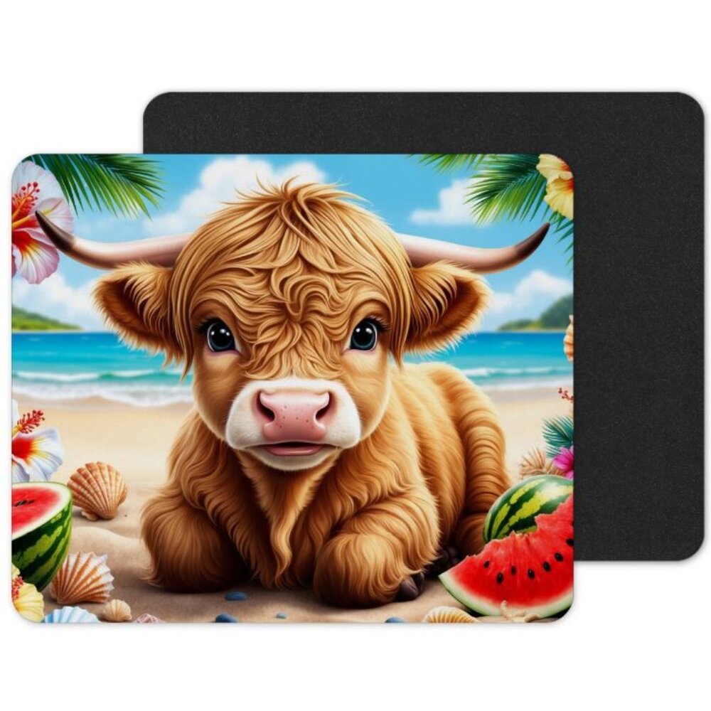 Brown Highland Watermelon Mouse‎ Pad, Computer Mouse Pad, Watermelon Mouse Pad